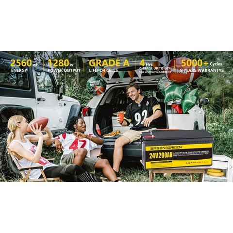 Аккумулятор Basen BG24200, LiFePO4, 24 В, 200 Ач, bluetooth Превью 3