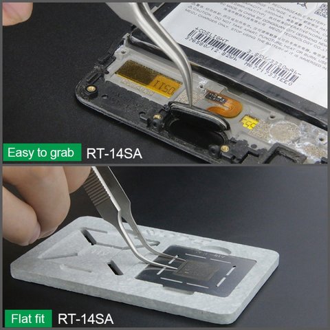 Пінцет монтажний RELIFE RT-14SA, вигнутий Прев'ю 3