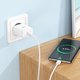 Mains Charger Hoco C104A, (20 W, Power Delivery (PD), white, with cable USB type C to USB type C, 1 output) #6931474782915 Preview 3