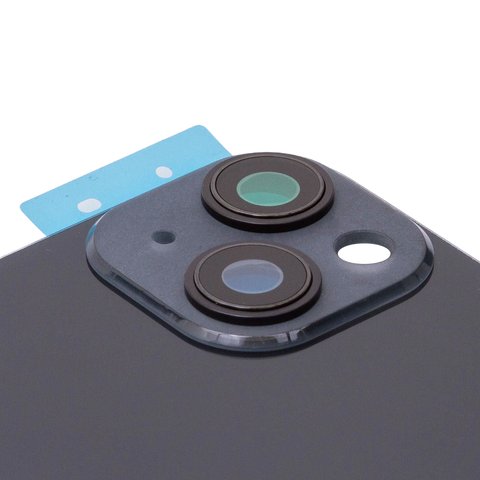 Panel trasero de carcasa puede usarse con iPhone 14 Plus, negra, con vidrio de cámara, HC, midnight Vista previa  1