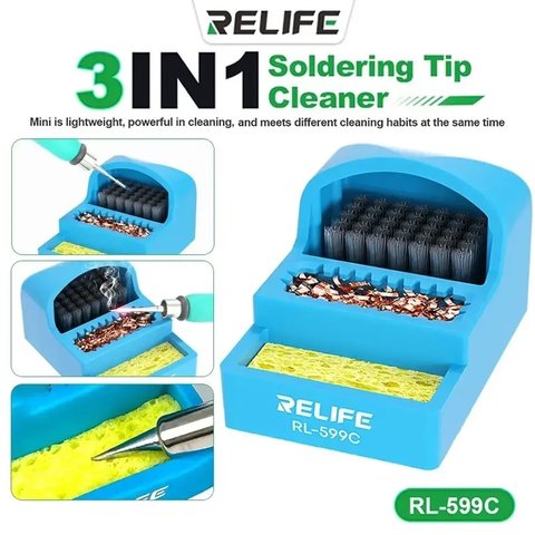Soldering Iron Tip Cleaner RELIFE RL-599C, (3 in 1) Preview 2