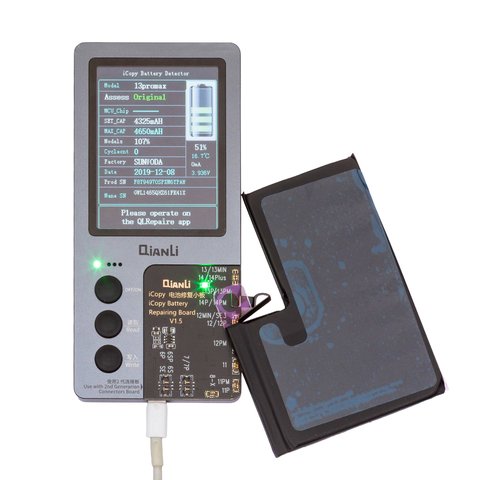 Battery compatible with iPhone 13 Pro Max, (Li-ion, 3.85 V, 4352 mAh, without error "Unknown Part", (A2653), genuine IC) Preview 1