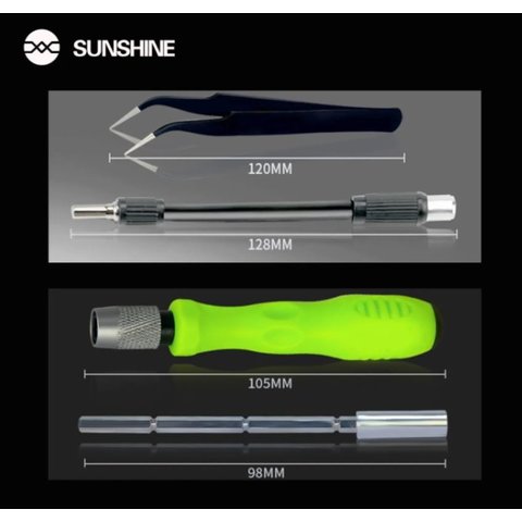 Juego de herramientas para reparación de dispositivos móviles Sunshine SS-5110, 37 in 1 Vista previa  2