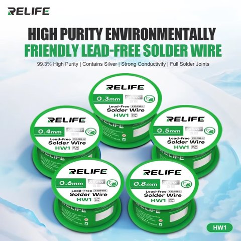 Estaño RELIFE HW1, 0,5 mm, 40 g, sin plomo Vista previa  1