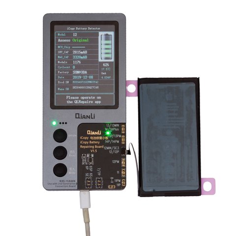 Batería puede usarse con iPhone 12, iPhone 12 Pro, Li-ion, 3.83 V , 3310 mAh, mayor capacidad, sin mensaje de error, (A2479), genuine IC Vista previa  1
