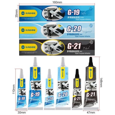 Adhesivos sellador Sunshine G-19, para pegar tapas traseras, para marcos de pantalla, 15 ml, blanco Vista previa  5