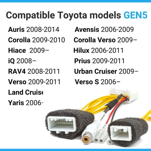 Кабель для подключения камеры заднего вида в Toyota GEN5 / GEN6 Превью 3
