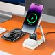 Безпровідний зарядний пристрій Hoco CQ10 3-in-1, Fast Charge, біле, USB тип-C, 15 Вт, розкладне, портативний, магнітне, #6942007618366 Прев'ю 2