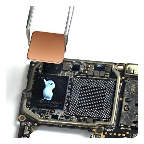 Термопрокладка RELIFE RL-093A, мідна, 0,1 мм, 14 мм, 12,45 мм, 50 шт Прев'ю 3