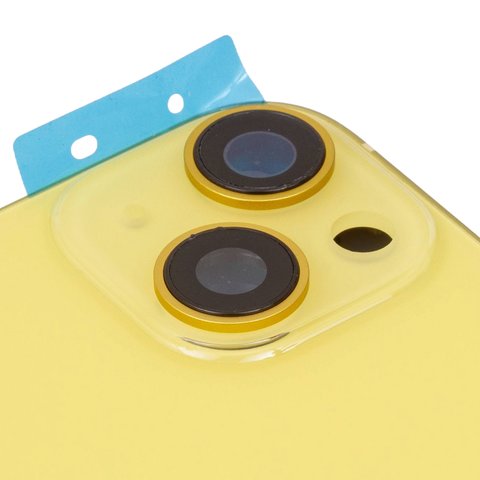 Корпус для iPhone 14, желтый, с держателем SIM-карты, с боковыми кнопками, Original (PRC), EU version Превью 1