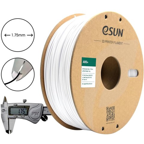 Филамент для 3D-принтера eSUN ABS+ Cold White, 1 кг Превью 3