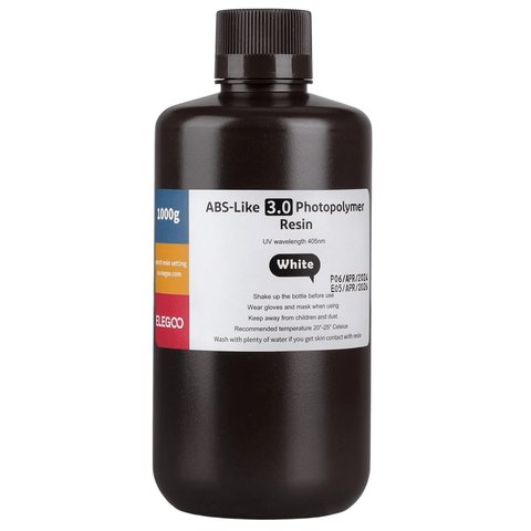 Фотополимерная смола для 3D-принтера ELEGOO ABS-образная 3.0, White, 1 кг Превью 8